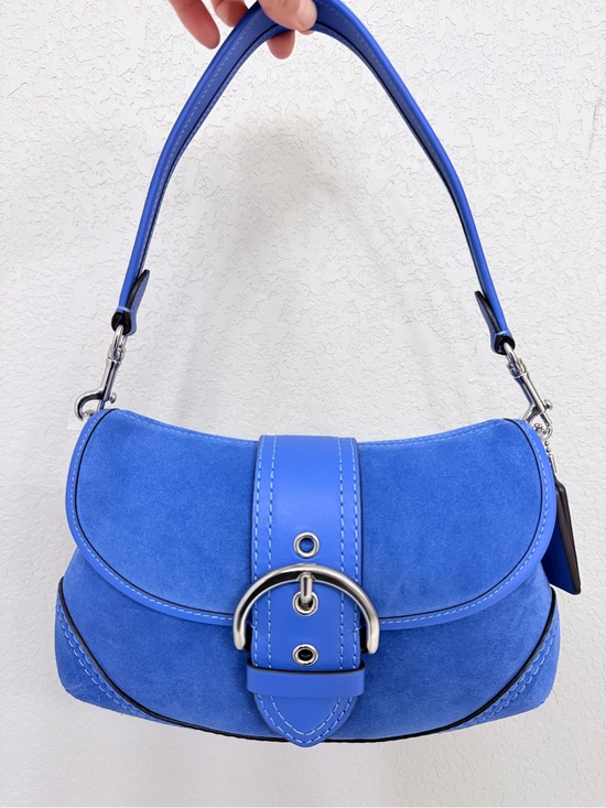 Coach Handbags - Blue Suede Coach SoHo buckle bag